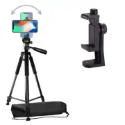 60" Camera Tripod with Rotating Smartphone Holder for DSLR Cameras For All Phone