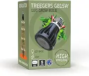 LED Grow Bulb GB15W Grow Light Bulb 15Watt, E27 Grow Light for Plants Full Spectrum, LED Grow Bulb with High PPFD for Indoor Plants, Seeding Vegetables, 1 Pack by TREEGERS