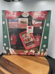 VNTG 1998 Coke Golf Set 2 Glasses Small Serving Tray 2 Snacks(mcp103)