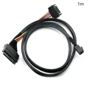 SFF-8643 miniSAS HD to SFF-8639 U.2 U.3 NVMe SSD Cable w/ 15-Pin SATA Power 1 M