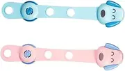 KOCKSHION 2Pcs Safety Cabinet Locks Durable Drawer Lock for Easy Installation Rotation Blue Pink Colors for Closets Cupboards