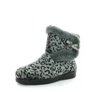 Panda Ellidy Women's Bootie Slippers - Grey Leopard