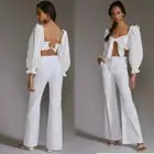 NWT Anthropologie Maeve The Naomi Wide-Leg Flare Pants Sz 16 White #8E421