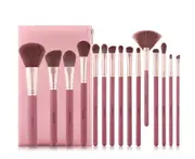 15PCS Cosmetic Brush Sets Brush Complete Set Beginner Cosmetic Tools -PINK