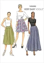 Vogue 9090 Misses' Pattern Pleated Skirt in Three Lengths - Size 14-16-18-20-22