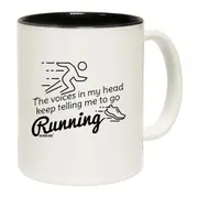 Running Fitness The Voices In My Head Keep Telling Me To Go Running Mug Cup