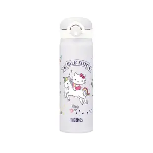 【THERMOS膳魔師】HelloKitty獨角獸不鏽鋼彈蓋真空保溫杯500ml(JNR-500KT-UC)