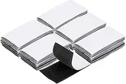 sourcing map 48set Hook and Loop Strips with Adhesive 2"x4" Double Sided Hook and Loop Tape Nylon Self Sticky Fastener for Home Office Car, Black