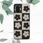 Checkered Flowers Black Beige Case For Samsung Note 10 20 S20 S21 S22 S23 S24 FE