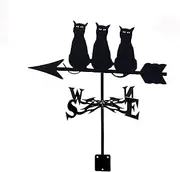 Wind vanes, Outdoor Garden Weather Vane, Parrot and Cat Poodle Metal Weathervane Long-Lasting Wind Direction Measuring Tool Roof Installation Decorative Weathercock