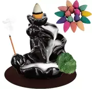 Waterfall Incense Holder Backflow Cone Ceramic Burner Handcrafted