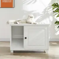 在飛比找momo購物網優惠-【Bamtor 笨木頭】台灣設計 美式木作貓屋 貓廁所 貓砂