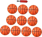 1Set Inflatable Basketballs for Plastic Balls with Inflatable Pump Portable Fun Basketball for Outdoor Play and Active Learning