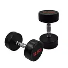 12.5kg x 2 Commercial Grade Rubber Coated Dumbbell Hand Weight - Rubber Dumbbell