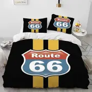 f1461 Bed Sheets Historic Route ,Mother Road,me estrada Comforter Bedding Set,Duvet Cover Bed Set Quilt Pillowcase,king Queen Size Bedding SetBed She
