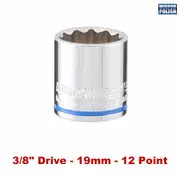 Kincrome K2844 - Socket 3/8" Drive 19mm Mirror Polish