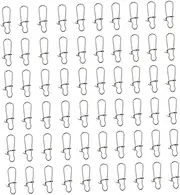 Abaodam Pcs Fishing Snap Connector Stainless Steel Pin Lock Snap Swivel for Saltwater Freshwater