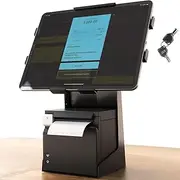 Tablet POS Stand with Printer Space All Metal Compatible with iPad 9.7-12.9 Inch Key Lock Universal Compatibility Anti Theft BSP101B