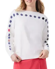 NIC+ZOE Back To Front Cool Down Dotted Sweater