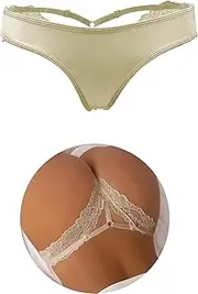 [ohmydear] Women Lace String Tanga Hollow Out Thong Plus Size Cheeky Panties Stretch Briefs Lace Underwear