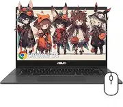 [ASUS] 14" Chromebook Portable Laptop - 14" FHD LED Display, 8-Core MediaTek Kompanio 520 Processor, 4 GB RAM, 64 GB eMMC, WiFi 6, Chrome OS, 15H Long Battery Life, Net Weight 1.45Kg