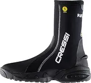 CRESSI Reeftech RS Boots 5mm L (42/43 EU) - 5 mm Black Double Lined Neoprene Boots with Reinforced Sole, Designed for use in Cold Water, Ideal for Diving with Open Heel Fins, Dry Suits, L (42/43)