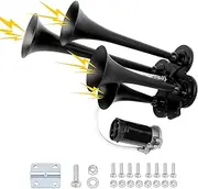Train Air Horn Kit 12V 150DB for Truck Car 4 Speakers Super Loud Air Horn with Compressor Compatible with Jeep SUV Pickup Train Motorhome and Other Vehicles