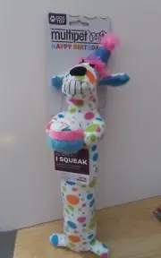 Multipet Happy Birthday Squeak Dog Toy