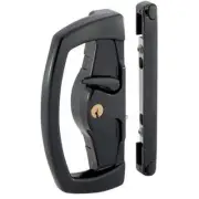 Gainsborough Sliding Door Lock Yarra Ridge Black Deadlock Patio ALYR4110BLK