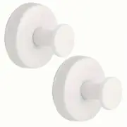 2-Piece Stainless Steel Suction Cup Hooks For Shower - Easy Install, Matte Finish In Black/Gold/Silver - Perfect For Towels, Robes & Loofahs On Gla...