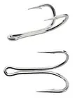 Mustad 7982HS-SS-10/0-100 Stainless Steel Tuna Double Hooks 2X Strong Open Shank