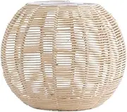 Generic Pendant Lamp Rattan Woven Lampshade Decoration Handmade Rattan Weaving Retro Chandelier Light Cover for Dining Room, Style A, as described