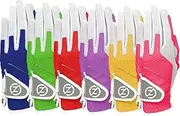 Zero Friction Women's Compression-Fit Synthetic Golf Glove - Universal Fit One Size (Pack of 6), Worn on Left Hand