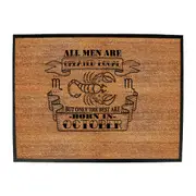 Sailing October Scorpio Birthday All Men Are Created Equal - Funny Novelty Doormat Man Cave Floor mat
