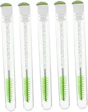 IWOWHERO Eyelash Extensions 10pcs Transparent Tube Eyelash Brushes with Glitter Deep Eyelash for Makeup and Eyebrow Grooming Beauty Eyelash Comb for Precision Application Lash Comb