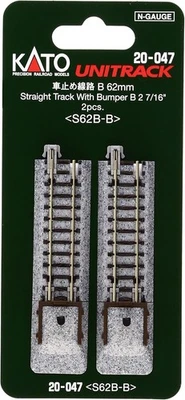 KATO N Gauge Track Bumper 62mm 2-Pack 20-047 Model Train Supplies