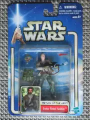 Vintage Star Wars Endor Rebel Soldier action figure 3.75" Attack of Clones MOC
