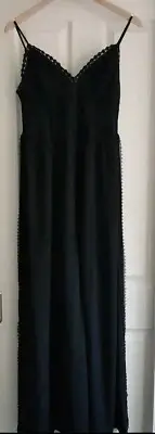 Gingham and heels Champagne Coast Maxi dress. Black Size 12. New with tags