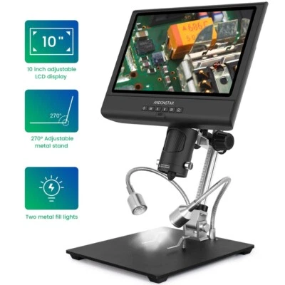 Andonstar AD209 10-inch LCD Screen Digital Microscope for Phone Repair ot16