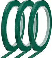uxcell Whiteboard Tape 6mm x 66m Pinstripe Graphic Chart Line Grid Marking Tapes for Classroom Office Dry Erase Board Art, Green, Pack of 3