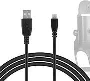 Geekria for Creators USB to Micro USB Microphone Cable 9 ft / 2.8 M, Compatible with Blue Yeti X, Yeti Nano, BONAOK G50, X39, Q31, Q37, Q78, BlueFire, Ankuka Karaoke Microphone Mic Cord (Black)