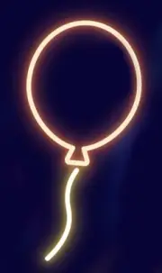 Balloon 12.75" x 6.25" Dimmable Neon LED Sign Hanging Decoration