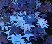 Lot of 1,000 pcs Metallic Blue 15mm Flat Star Shaped Loose Sequins Sewing Crafts