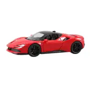 Catzon 1:32 SF90 Alloy Car Model with Pull-Back Functionality and Sound Light Effects-Red