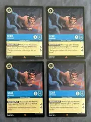 Disney Lorcana | 4x Lot | Rare Sapphire | Scar-Mastermind | NonFoil | Playset