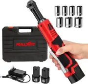 Cordless 3/8" Ratchet Wrench Set, 550 RPM, 40 ft-lb Torque, 2 Batteries Included