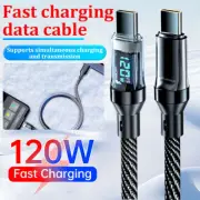 120W Fast Charing Cable USB C Type-C Charger Data Sync Cord Cable For Samsung