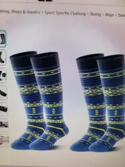 2 pair HIGHCAMP Kids S Ski Snow Socks Winter Outdoor Sports 007 Snowboard Skatin