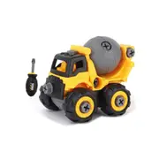 Children Take Apart Construction Educational DIY Engineering Vehicle Toys Gifts for Kids Mixer