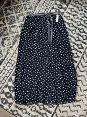 NWT Max Studio Faux Wrap Long Maxi Pull On Skirt Small New